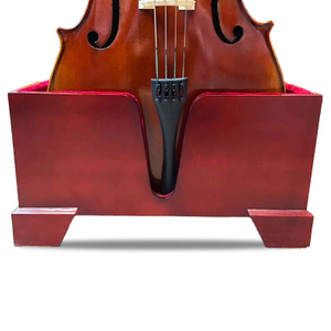 Music Cello Wooden Stand Burgundy Velvet Plush Cushions (CCS03)