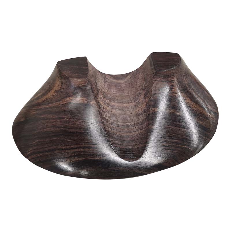 VEEC05 Flat Flesch 4/4 Violin Chinrest - Ebony with Standard Bracket