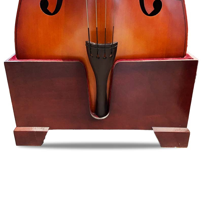 Music Bass Wooden Stand Burgundy Velvet Plush Cushions (CCS06)