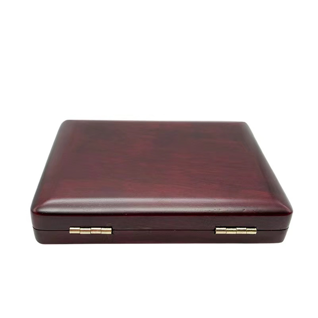 Basson Red Wood Color Wooden Bassoon Reed Box for 5 Reeds Hold with Soft Velvet