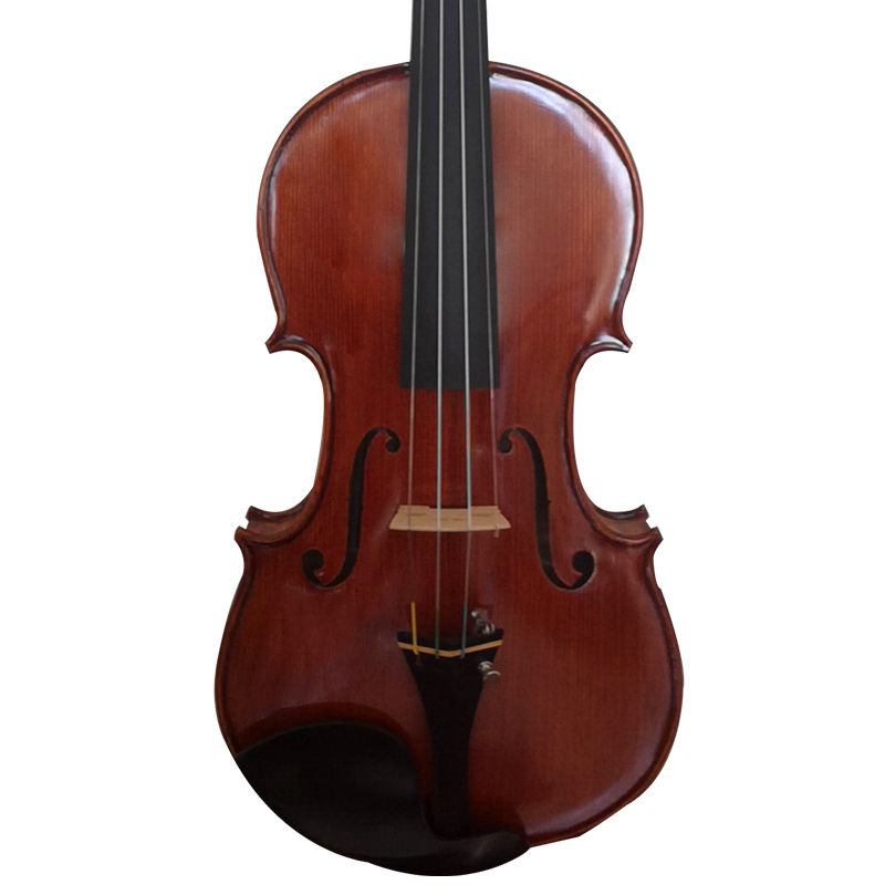 Hand carved and Hand German Varnish Color European Fully Flame Tone Wood Violin CV1419