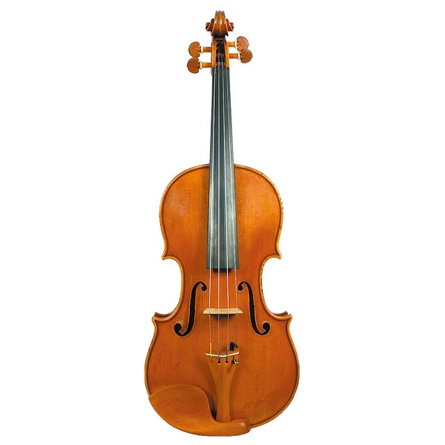 Antique Oil Varnish Handmade Carved European Flame Wood Violin CV240A