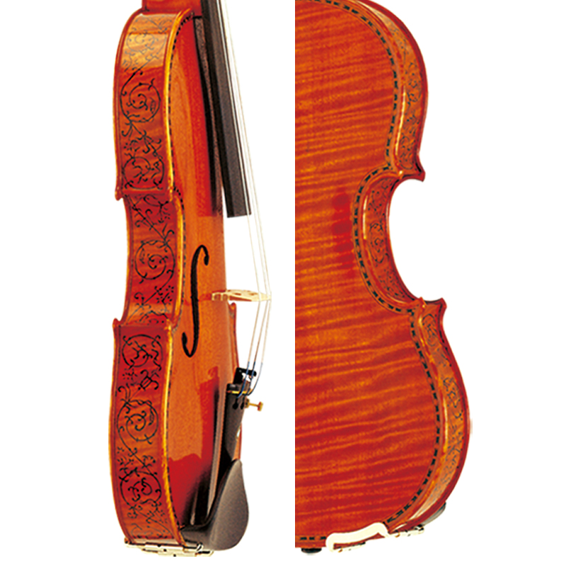 CV1423P Side plate carved Violin