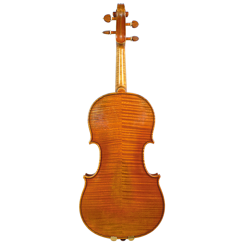 Antique Oil Varnish Handmade Carved European Flame Wood Violin CV240A