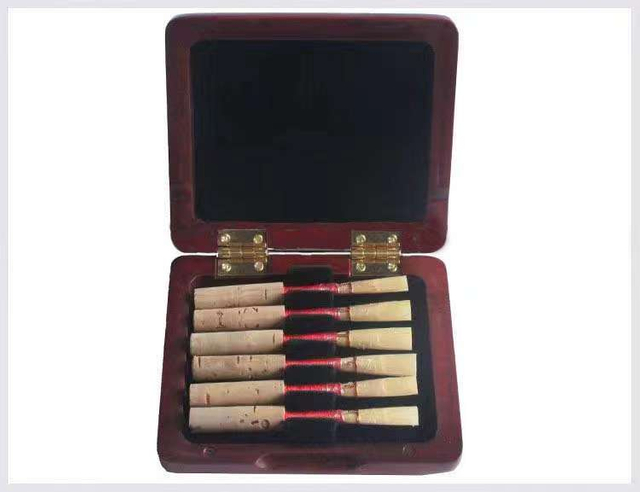 Oboe Maroon Solid Wood Oboe Reed Case Storage Box for 6pcs Reeds Oboe Accessories