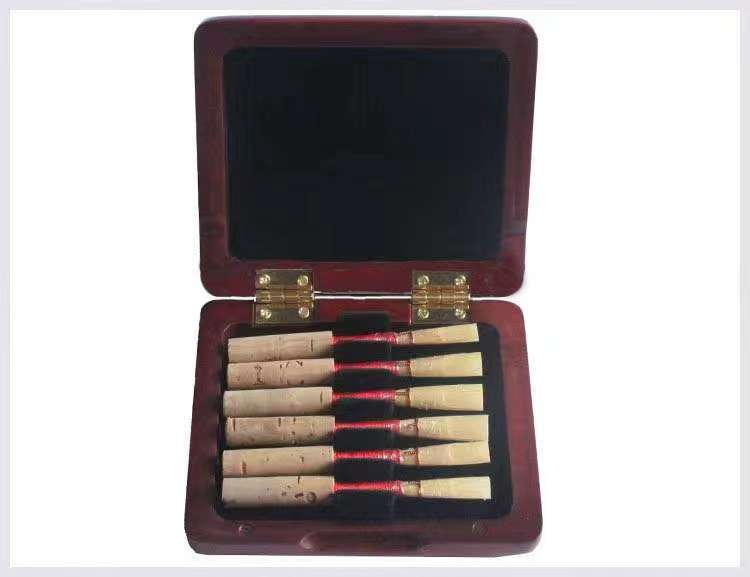 Oboe Maroon Solid Wood Oboe Reed Case Storage Box for 6pcs Reeds Oboe Accessories