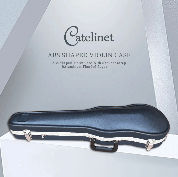 ABS Shaped Violin Case with Shouder Strap & Aluminum Flanded Edges CCVC91A