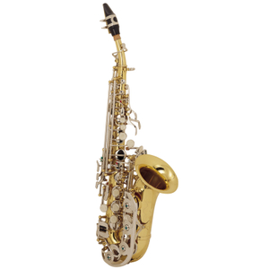 C709 Soprano Saxophone Curved Bb Flat Gold Sax