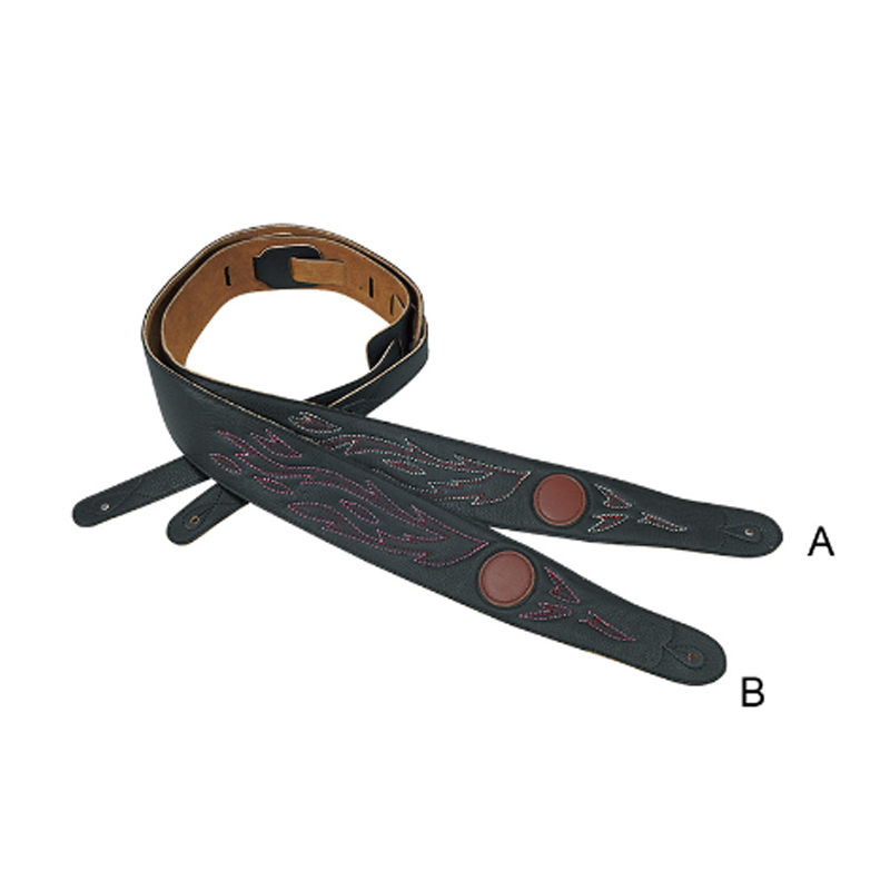 CGS801 GENUINE LETHER LINE GUITAR STRAP