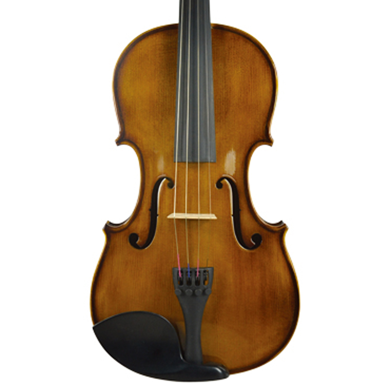 Brown Gloss Solid Wood Carved Viola (CV1013NM)