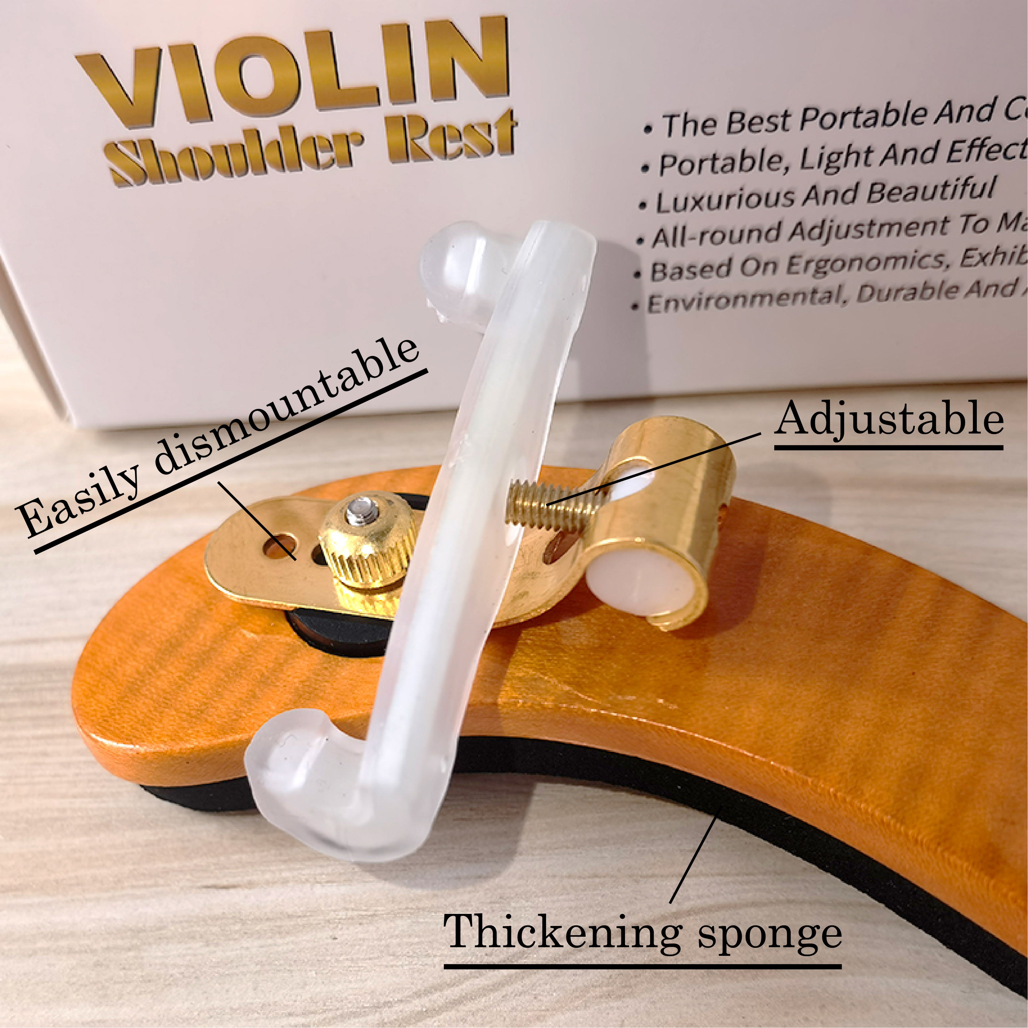 SR04WC Wood Violin Shoulder Rest