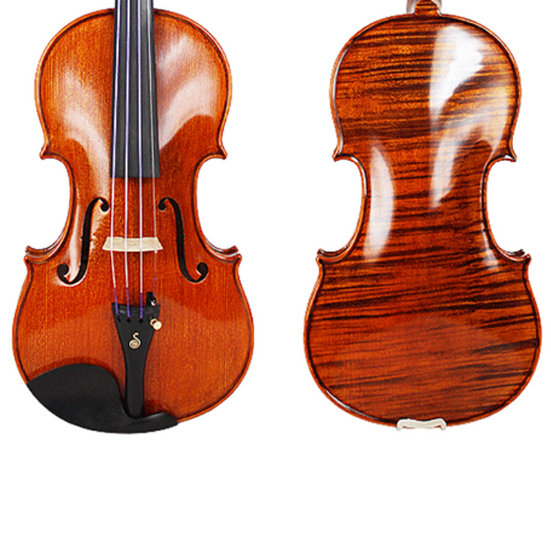 Solid Wood Carved Spruce Top, Highly Flamed Maple Back Viola (CV1018OP)