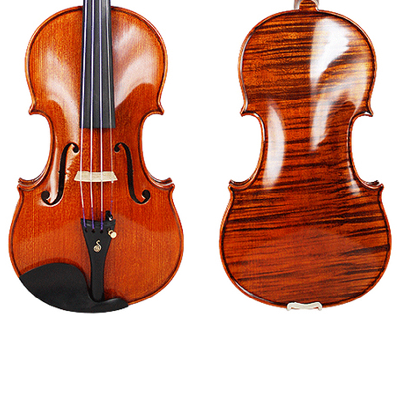 One-Piece Flame European Maple Back Violin CV1418OP