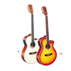 CFG9813EQ 40＂ FOLK GUITAR